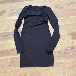Grey Long Sleeved T-Shirt Dress